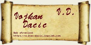 Vojkan Dačić vizit kartica